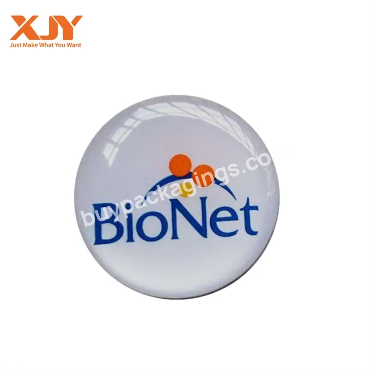 Xjy Uv Resist Printing Brand Logo Thick Sticker Crystal Resin Protected 3d Logo Vinyl Clear Circle Dome Epoxy Sticker