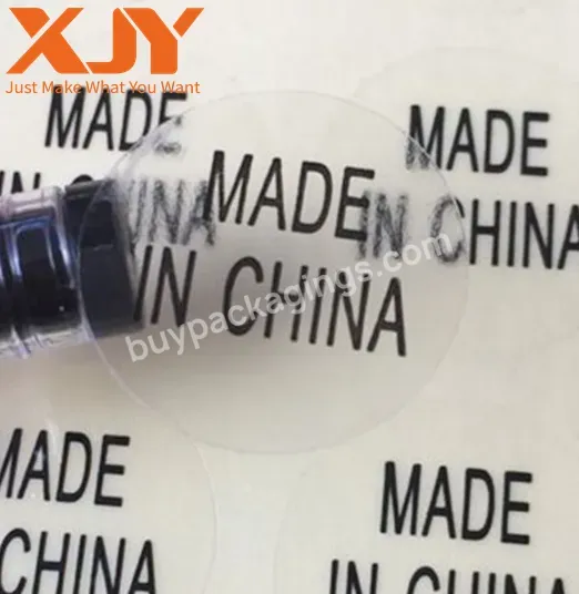 Xjy Waterproof Round Transparent Label Stickers Printing Custom Silver Foil Logo Printing Clear Vinyl Stickers