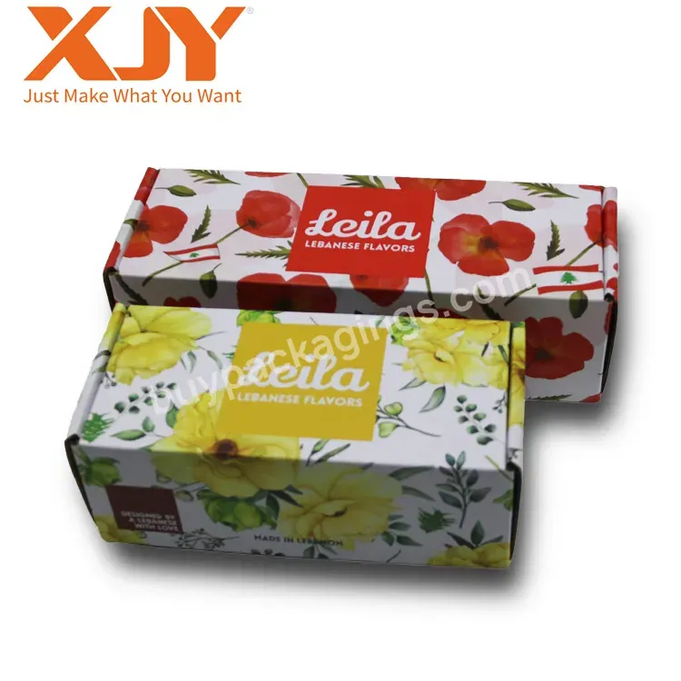 Xjy Wholesale Custom Eco-friendly Bar Corrugated Paper Food Packaging Logo Chocolate Mailer Printing Box With Insert