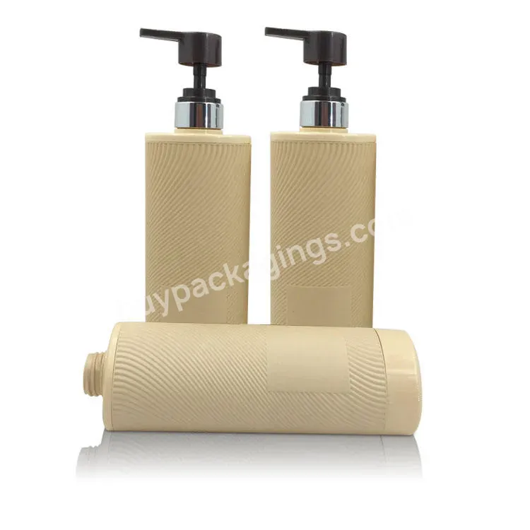 Yellow Hdpe 720ml Shampoo Conditioner Bottles Shower Gel Bottle Personal Care Packaging Lotion Pump Bottle