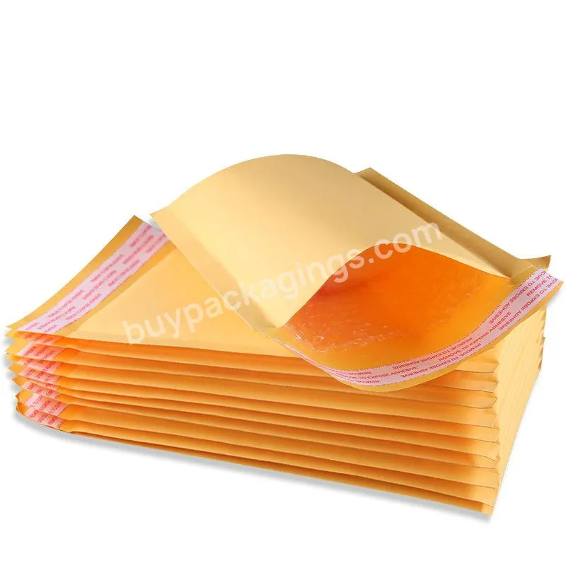 Yellow kraft paper bubble bag clothing packaging bag waterproof express foam thicken shockproof envelope bubble bag