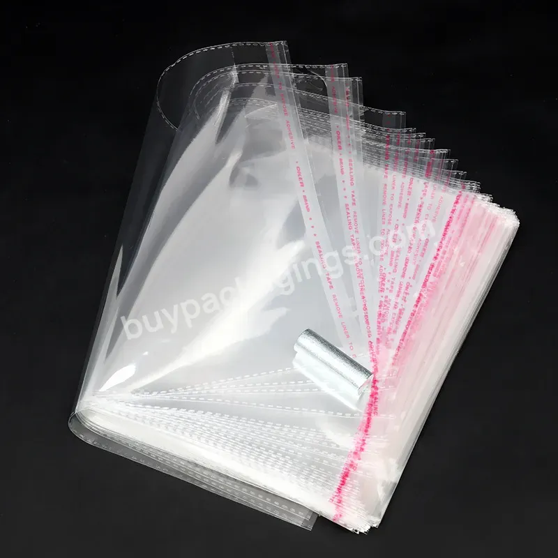 Yiwu Factory Moisture-proof Cellophane High Quality Rts Garment Packaging Plastic Opp Bag Self Adhesive