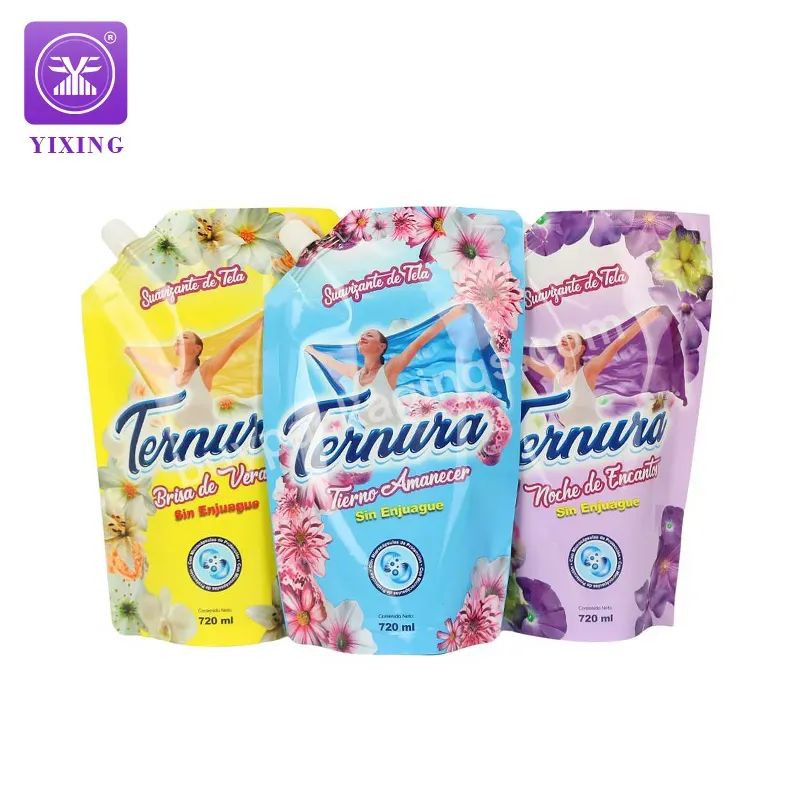 Yixing 400ml 800ml 1l Plastic Packaging Bag For Soap Laundry Detergent Liquid Stand Up Pouch With Spout