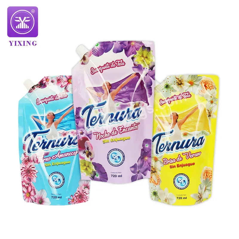 Yixing 400ml 800ml 1l Plastic Packaging Bag For Soap Laundry Detergent Liquid Stand Up Pouch With Spout