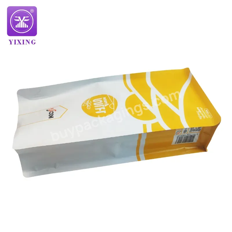 Yixing 500g Logo Customized Food Packaging Eight Side Seal Bag Plastic Bags