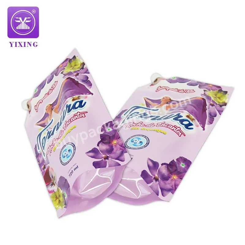 Yixing Custom Big Size Liquid Detergent Stand Up Spout Pouch Bag For Washing Powder Packaging