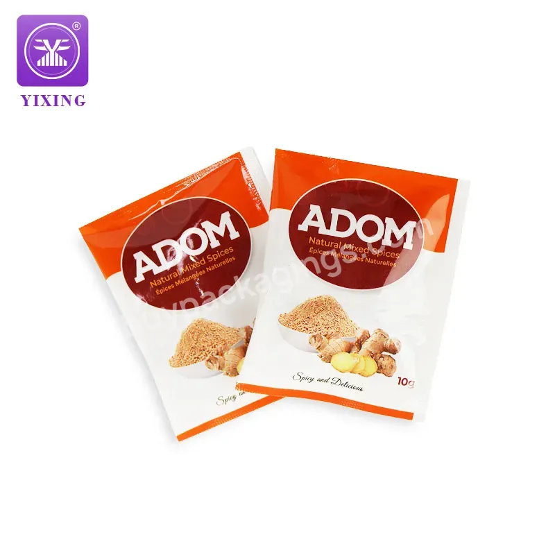 Yixing Custom Printing 50g Super Five Mix Spices Pouch Seasoning Sachet Bbq Powder Seasoning Packaging Bag