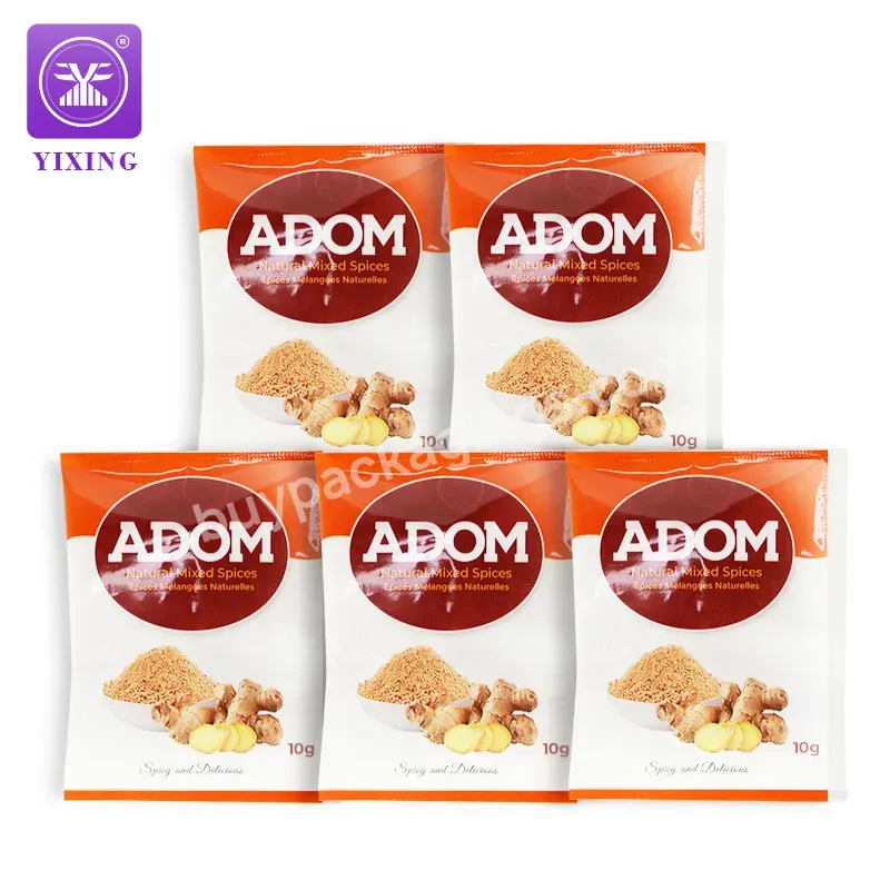 Yixing Custom Printing 50g Super Five Mix Spices Pouch Seasoning Sachet Bbq Powder Seasoning Packaging Bag