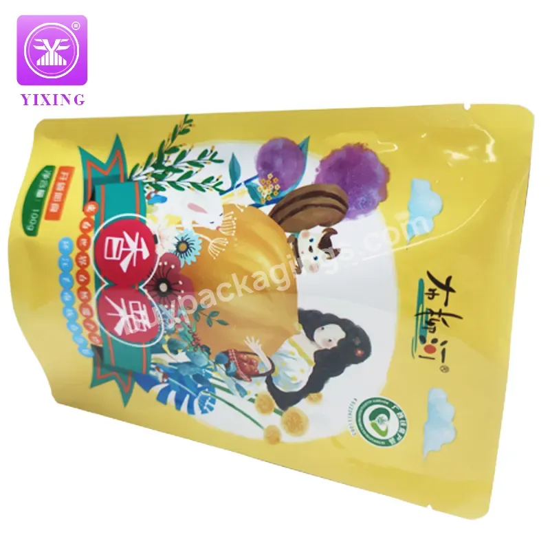 Yixing Customized 100g Delicious Plastic Food Packaging Stand Up Pouch Bags