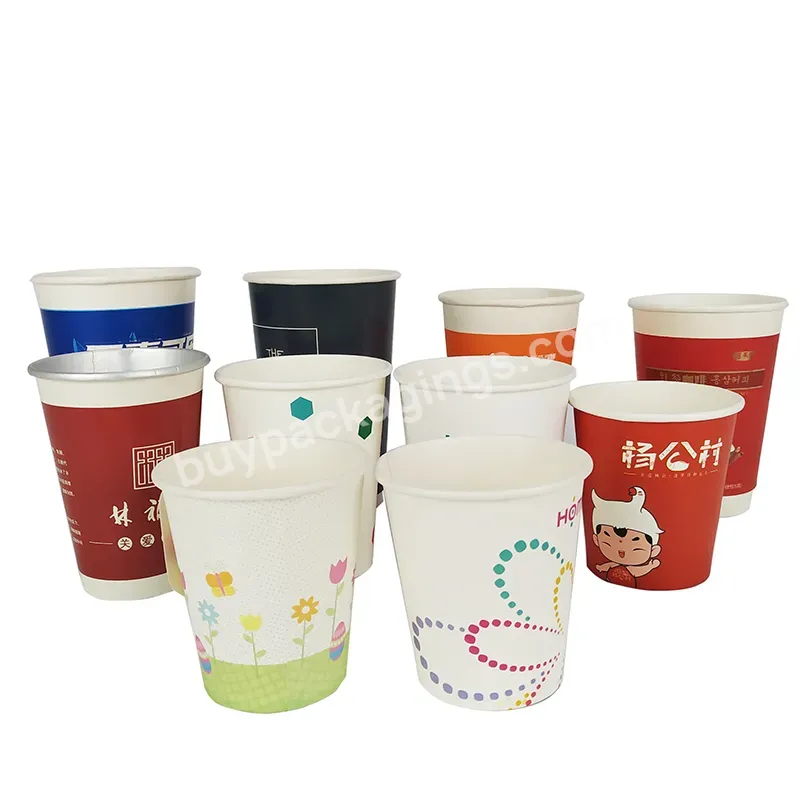 Yixing Oem/odm Vaso De Papel Customize Printing Kraft Paper Double Wall Cup Disposable Paper Cups For Coffee Tea Drinks