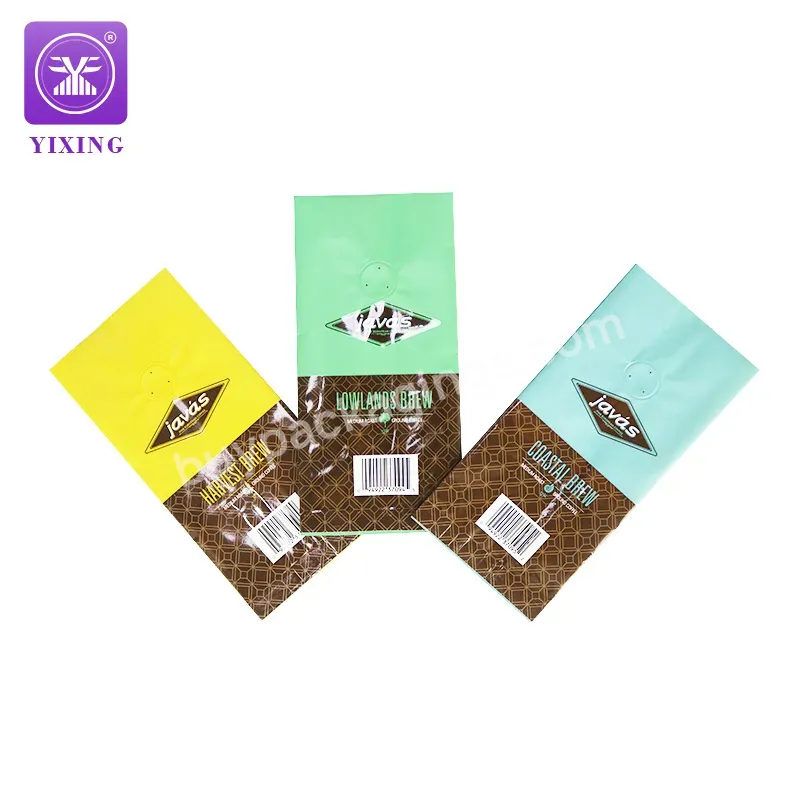 Yixing Packaging 50g Mini Coffee Bag Coffee Bean Pakcgaing Bag With Valve Custom Printing Logo