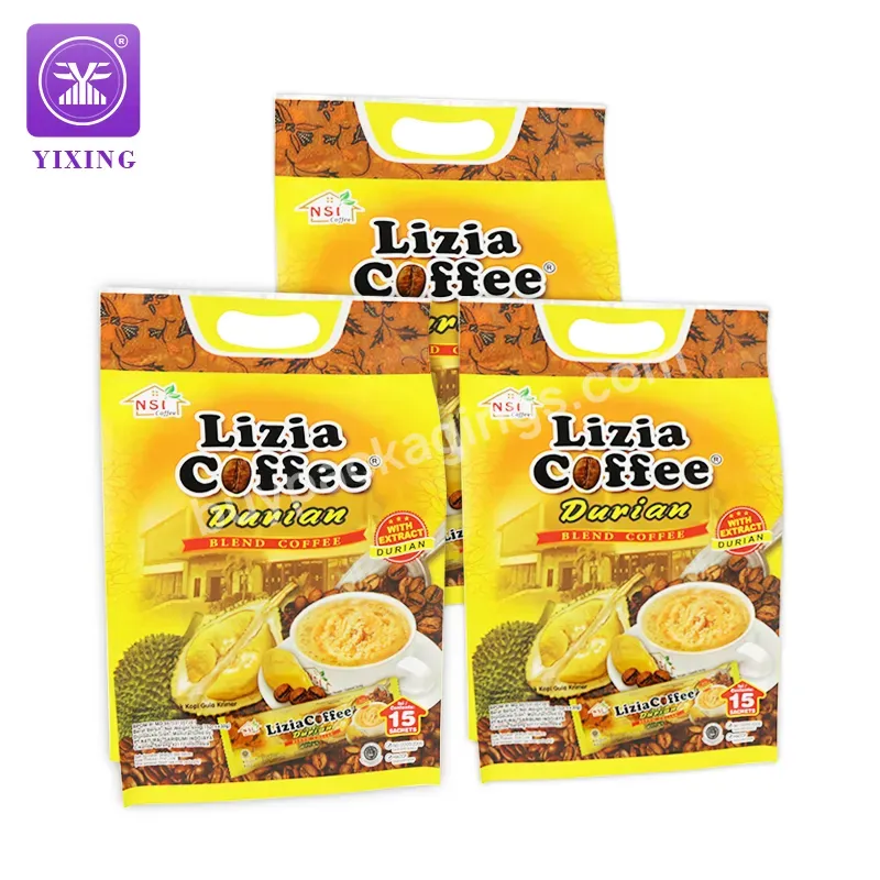 Yixing Plastic Aluminum Foil Coffee Pouches Packaging Sealed Bag Square Instant Coffee Powder Packaging Sachet Storage Packet
