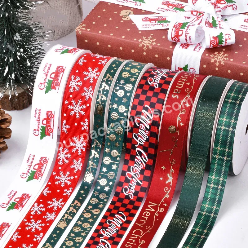 Yohpack 10 Yard/roll New Wholesale Christmas Gift Packaging Ribbon Belt Christmas Decoration Ribbon