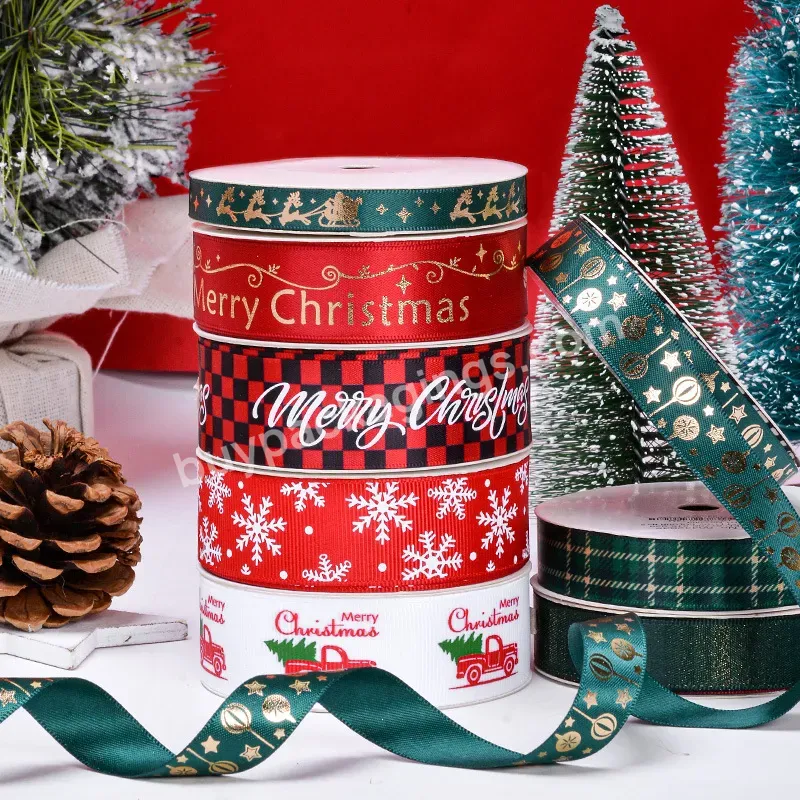 Yohpack 10 Yard/roll New Wholesale Christmas Gift Packaging Ribbon Belt Christmas Decoration Ribbon