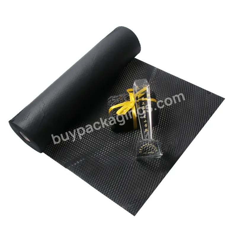 Yohpack 30cm*30m Black Craft Paper Wholesale Factory Ready Spot Competitive Price Packaging Decoration Honeycomb Gift Wrap Paper