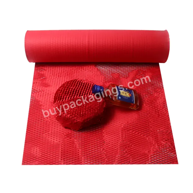 Yohpack 30cm*30m Red Craft Paper 80gsm Custom Available Manufacturer Direct Sale Wrapping Honeycomb Protection Paper For Packing