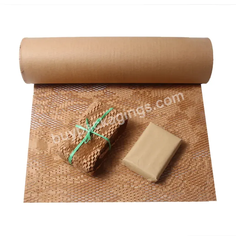 Yohpack 50cm*100m Factory Price Honeycomb Paper Wholesale Eco-friendly Filling Honeycomb Kraft Paper Roll