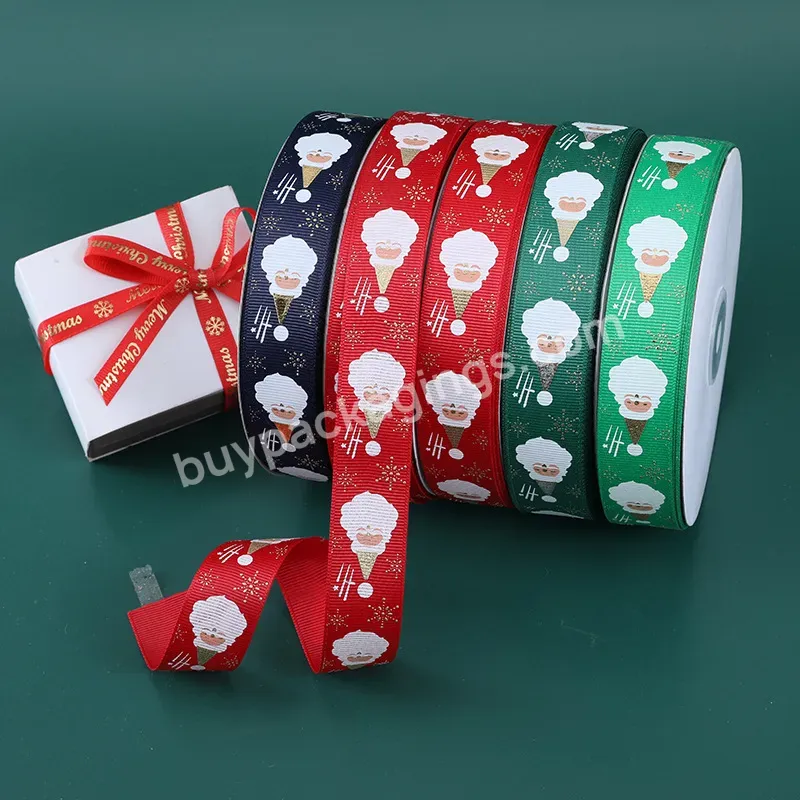 Yohpack Classic Christmas Ribbon Packaging Jacquard Webbing Bouquet Box Decorative Ribbon Wholesale