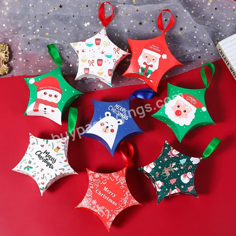 Yohpack Creative Christmas Gift Box New Five-point Star Diy Funny Folded Colorful Christmas Candy Boxes