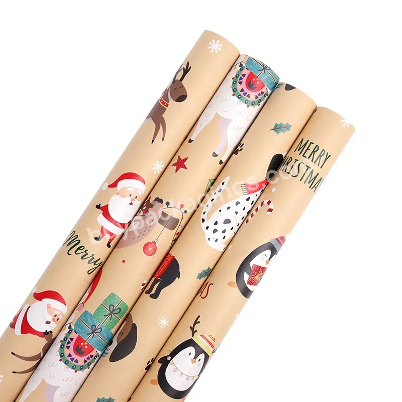 Yohpack Cute Cartoon Flower Wrap Paper Merry Christmas Festival New Design Paper For Packing