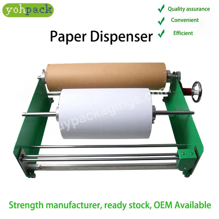 Yohpack Double Reel Manual Paper Cut Equipment Semi-automatic Craft Paper Packaging Dispenser For Honeycomb And Inner Paper