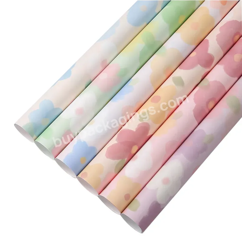 Yohpack Florist Supplies Dreamland Flower Wrapping Paper Personality Print Rose Art Package Flower Paper Bouquet Materials