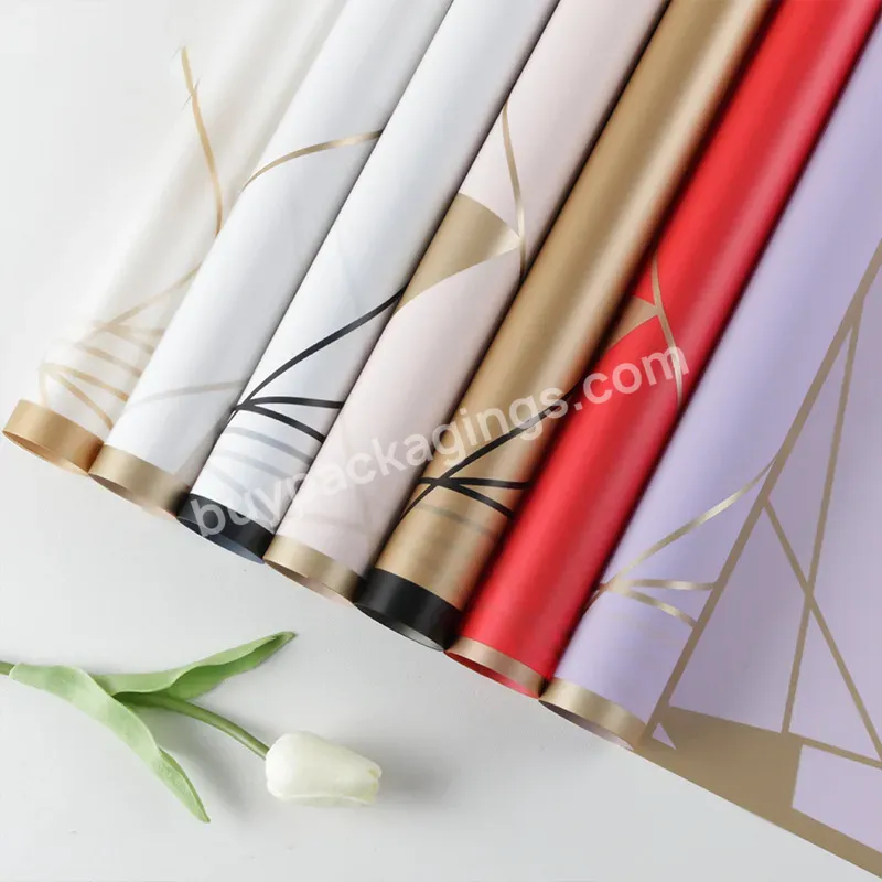 Yohpack Flower Wrapping Paper Corner Gold-edge Wholesale Thickening Bouquet Gift Wrapping Flower Paper