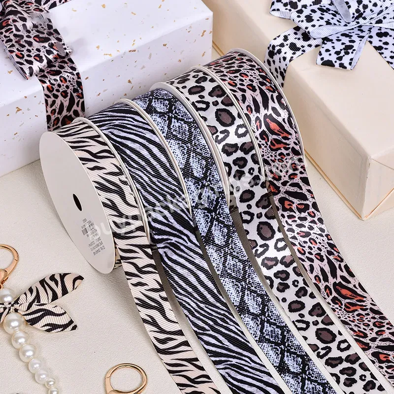 Yohpack Leopard Print Webbing Belt Fashion Diy Bow Ribbon Hair Clip Clothing Accessories Gift Box Ribbon