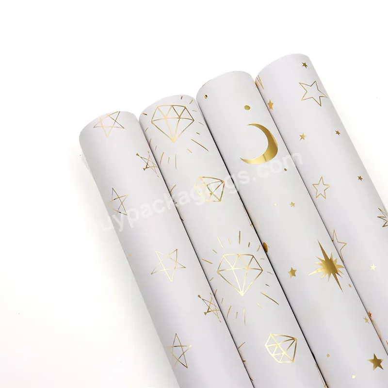 Yohpack Manufacturers New Bronzing Gift Paper Star Moon Boutique Book Wrapping Paper Gift Wrapping Paper