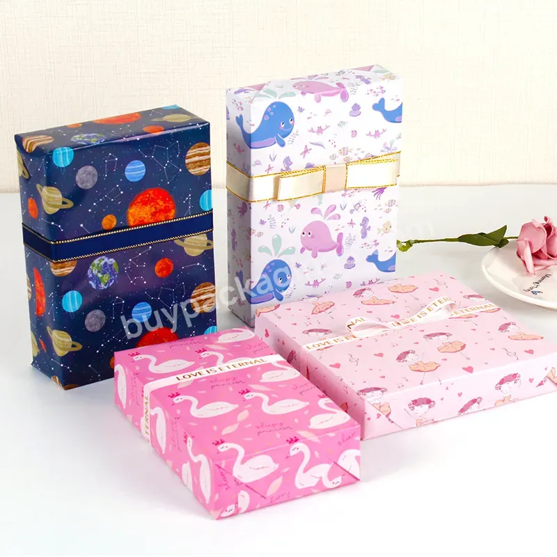 Yohpack Manufacturers Wholesale Valentine's Day Gift Paper Cartoon Pink Gift Wrapping Paper