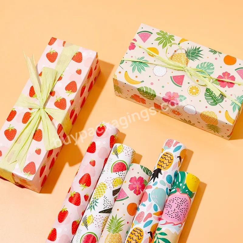 Yohpack New Fruit Wrapping Paper Innovation Valentine's Day Birthday Gift Paper Wholesale Gift Wrapping Paper