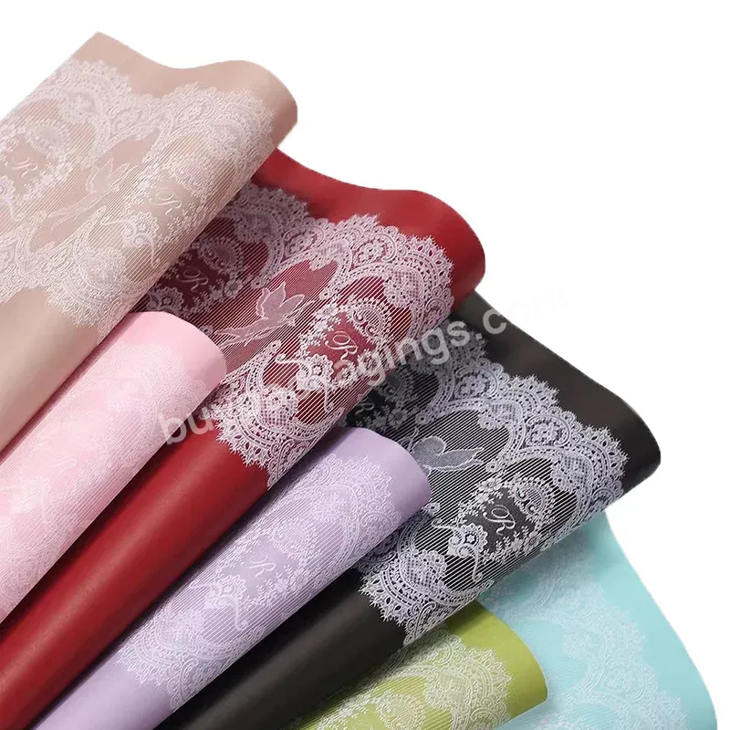 Yohpack New Three-dimensional Wrapping Paper Bouquet Material High Quality Art Lace Paper Rolling Floral Wrappers