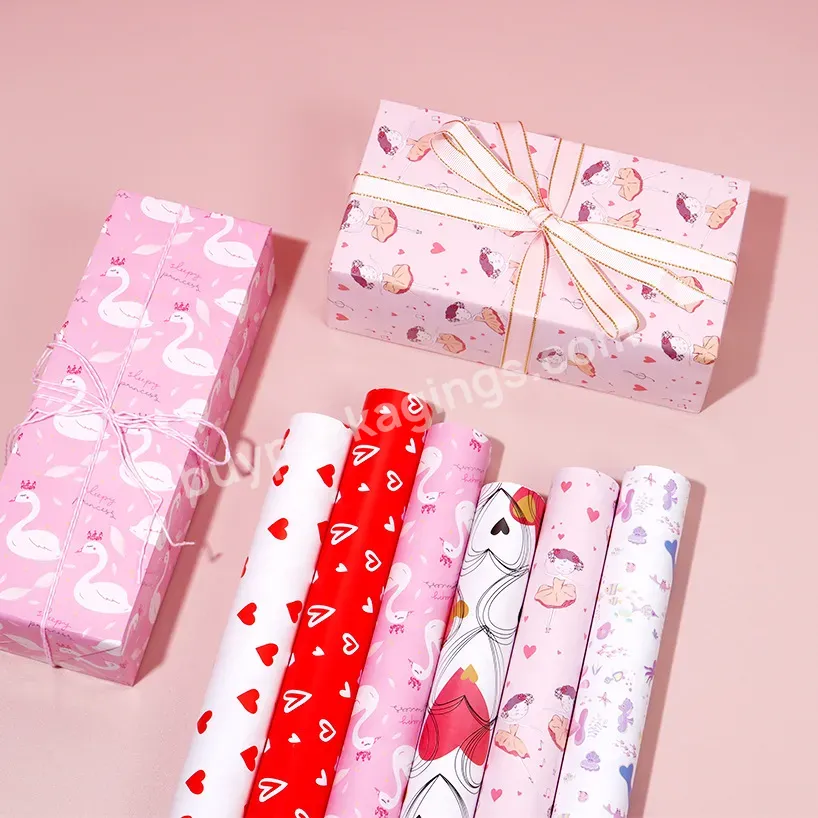 Yohpack New Valentine's Day Gift Paper Small Love Heart High Quality Gift Wrapping Paper Wholesale