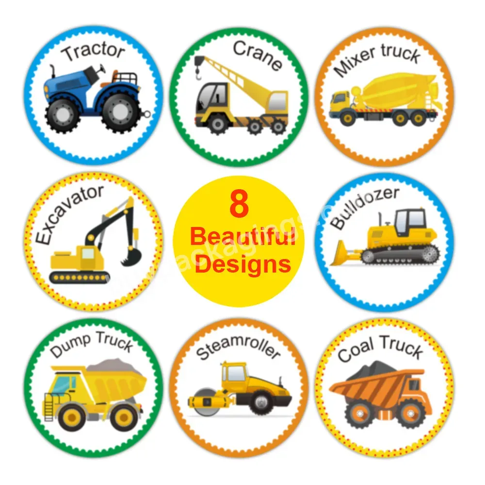 Yohpack New Wholesale Roll Children's Car Type Sticker Labels Decoration Gift Toy Seal Sticker For Boys