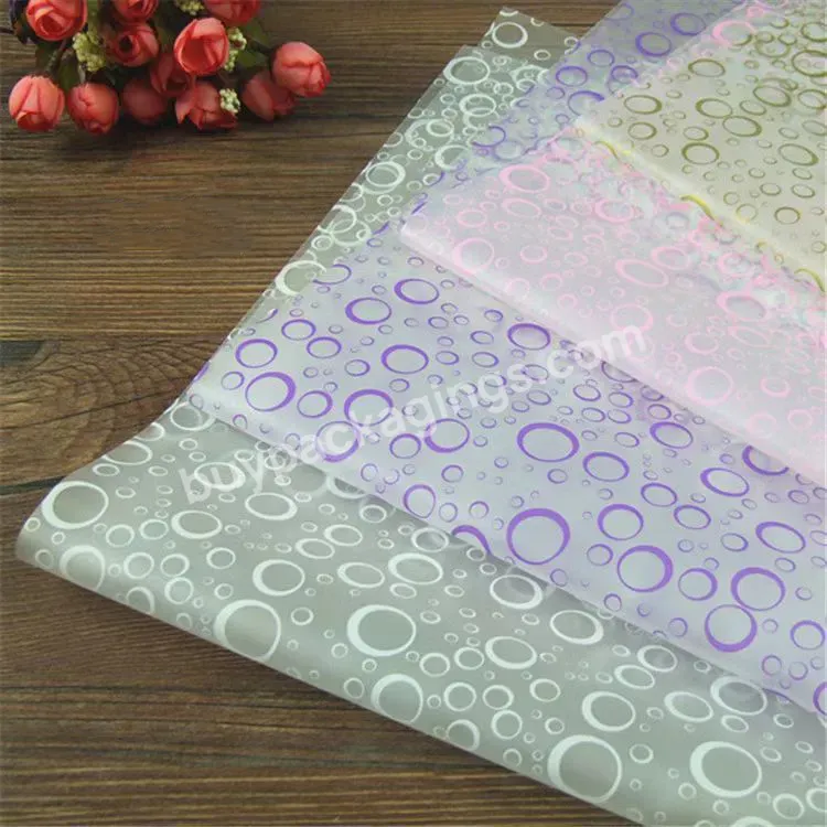 Yohpack Opp Film Bubble Printing Translucent Cellophane Wrapping Paper Flower Packaging Waterproof Material