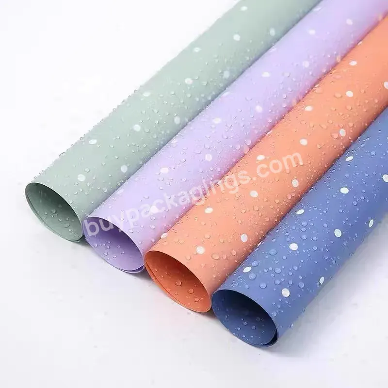 Yohpack Polka Dots Waterproof Opp Double-sided Bouquet Paper Plastic Ouya Paper Flower Paper Wrapping Stock Wholesale