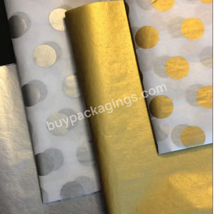 Yohpack Professional Printing Gold Polka Dot Sydney Paper 17g Copy Paper Single/double Side Printing Gold Tissue Paper