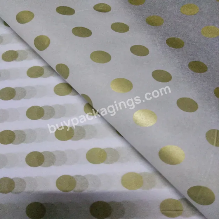 Yohpack Professional Printing Gold Polka Dot Sydney Paper 17g Copy Paper Single/double Side Printing Gold Tissue Paper