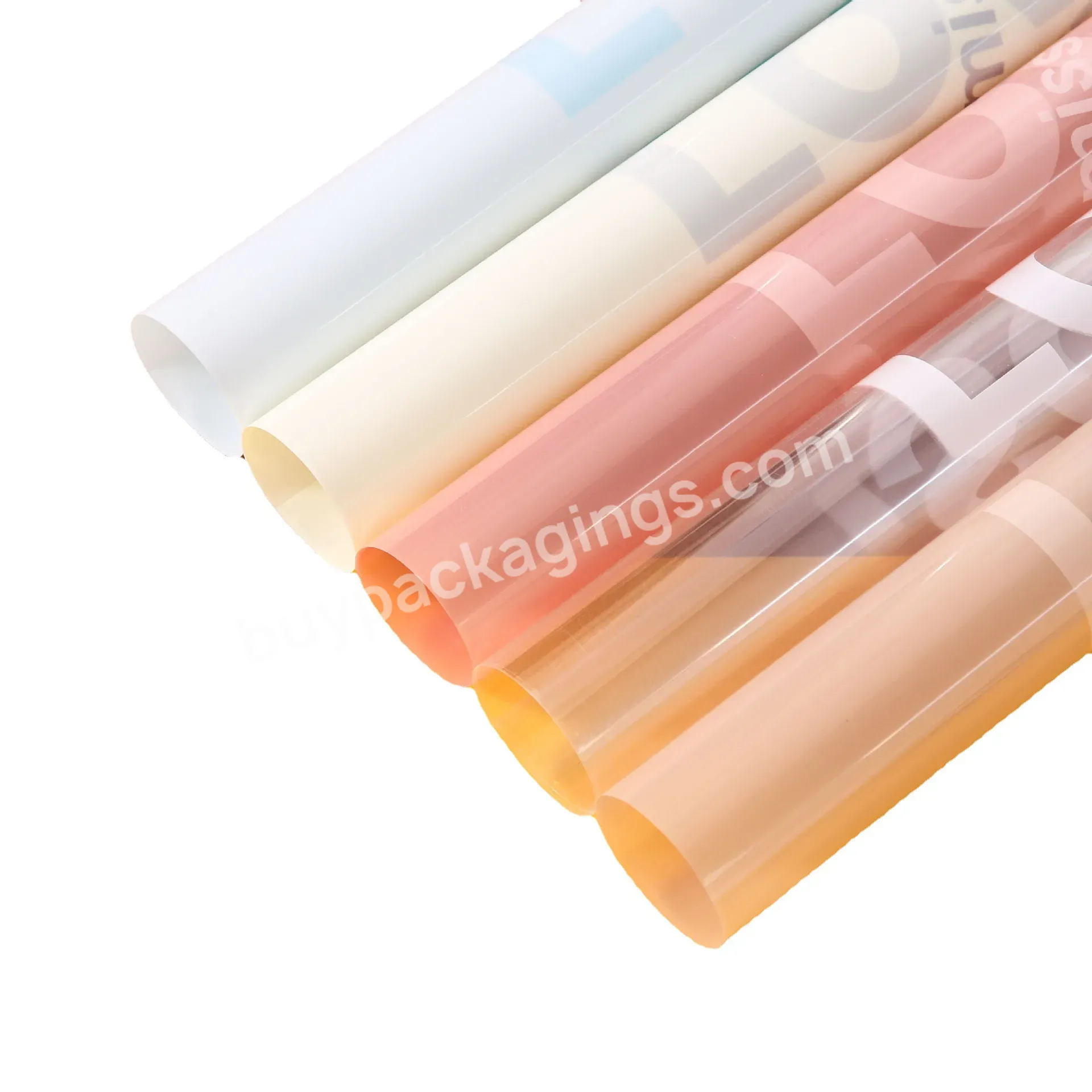 Yohpack Stock Wholesale Packaging Flower Paper Crystal Transparent Jelly Film Thickened Waterproof Cellophane