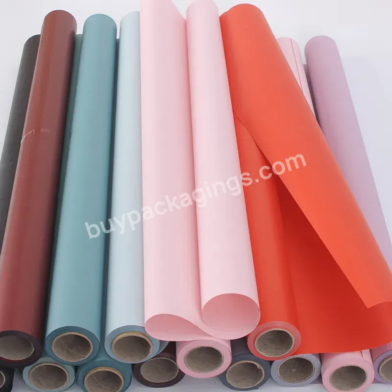 Yohpack Thickened 0.075mm Solid Color Flower Packaging Ouya Paper Mist Matte Film Bouquet Wrapped Rolled Paper