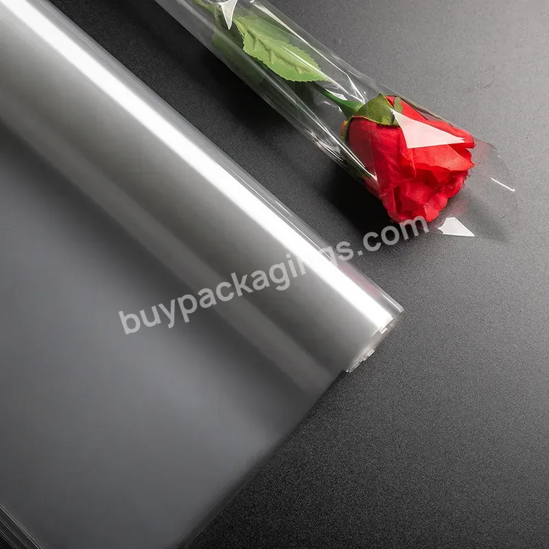 Yohpack Transparent Floral Paper Flower Wrapping Paper Waterproof Plastic Paper Bouquet Clear Cellophane Sheets