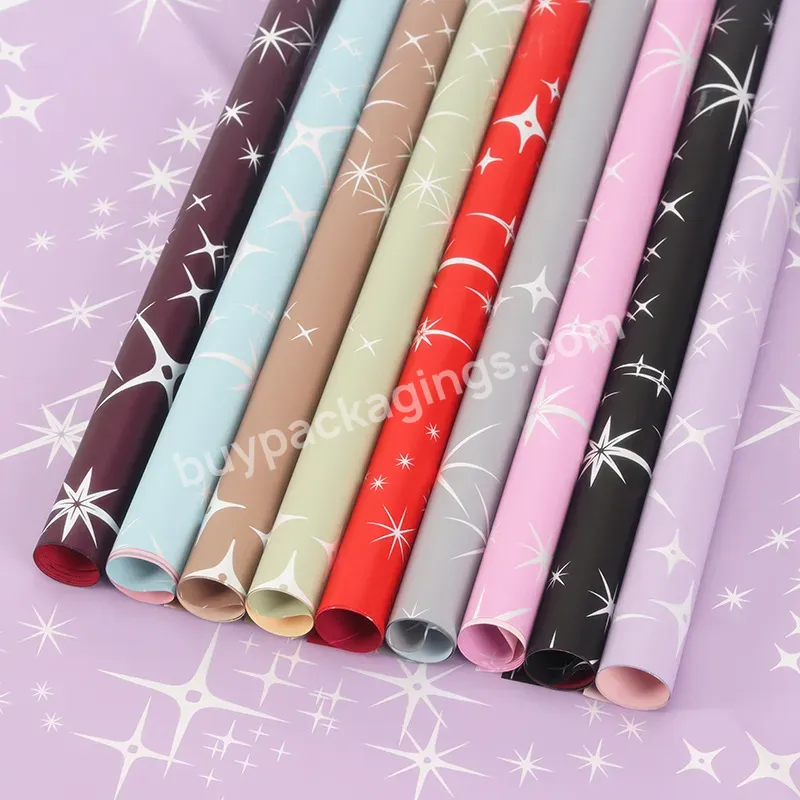 Yohpack Two-color Hot Silver Starry Sky Ouya Paper Korean Bouquet Packaging Waterproof Wrapping Flower Paper