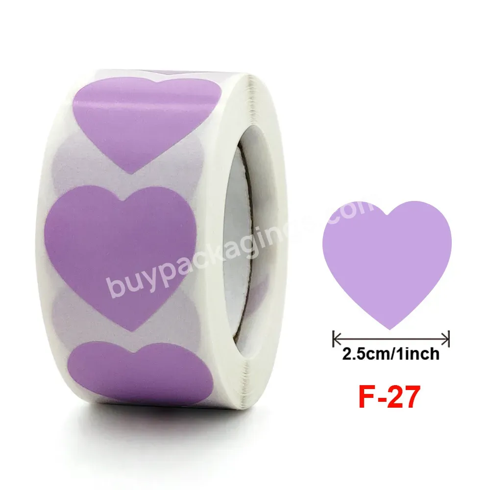 Yohpack Wholesale Roll Packing Color Love Labels Wedding Gift Decoration Custom Seal Sticker