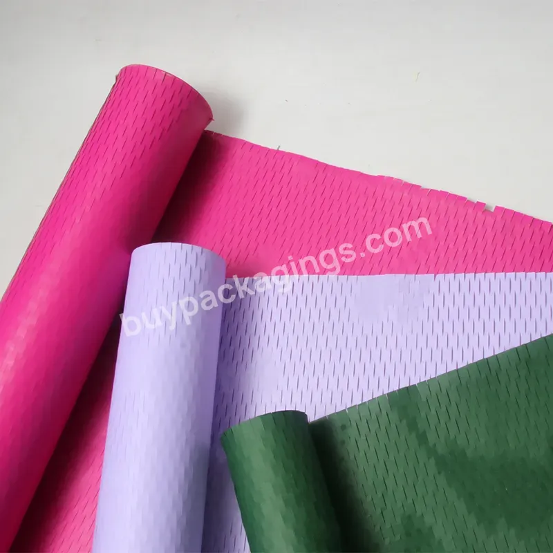 Yohpack Wholesales Eco-friendly Custom Color Cushioning Honeycomb Kraft Paper Wrap Roll Customized Size