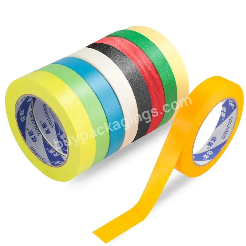 You Jiang Automotive Refinish Colorful Painter Uv Paper Masking Tape 48mm High Performance Rubber Adhesive Masking Tape