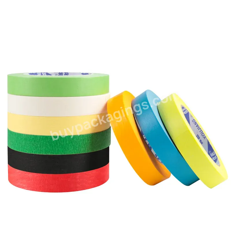 You Jiang Crepe Paper Adhesive Waterproof Colorful Masking Tape 2 Inches