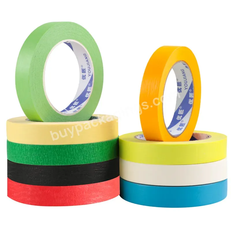 You Jiang High Temperature Automotive Green Washi Crepe Paper Refinish Painters Masking Tape For Car Automotive Painting