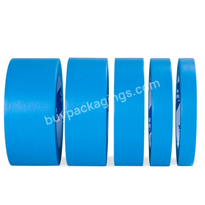 You Jiang Low Tack Masking Tape Waterproof Paper Quality Masking Adhesive Blue Painters Tape