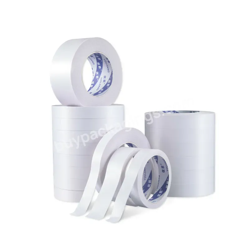 You Jiang Water Acrylic Glue Double Side Adhesive Faced Side Self Industrial Roll Double Sided Tissue Paper Tape