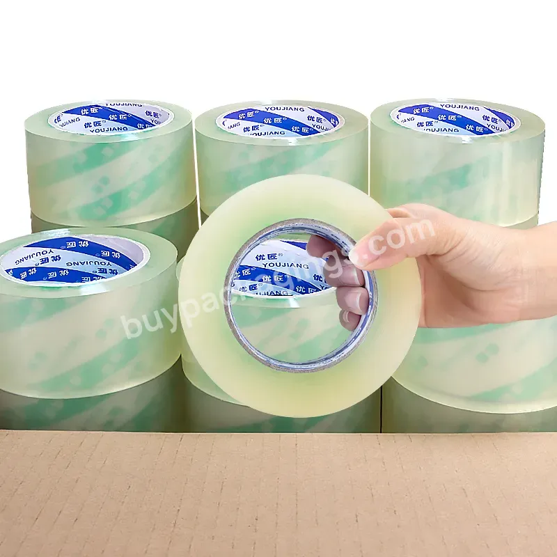 Youjiang Carton Sealing Waterproof Transparent Clear Bopp Packing Tape Heavy Duty Shipping Packing Tape